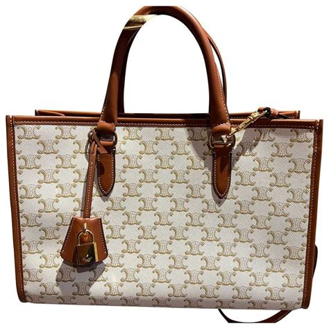 celine triomphe long leather handbag